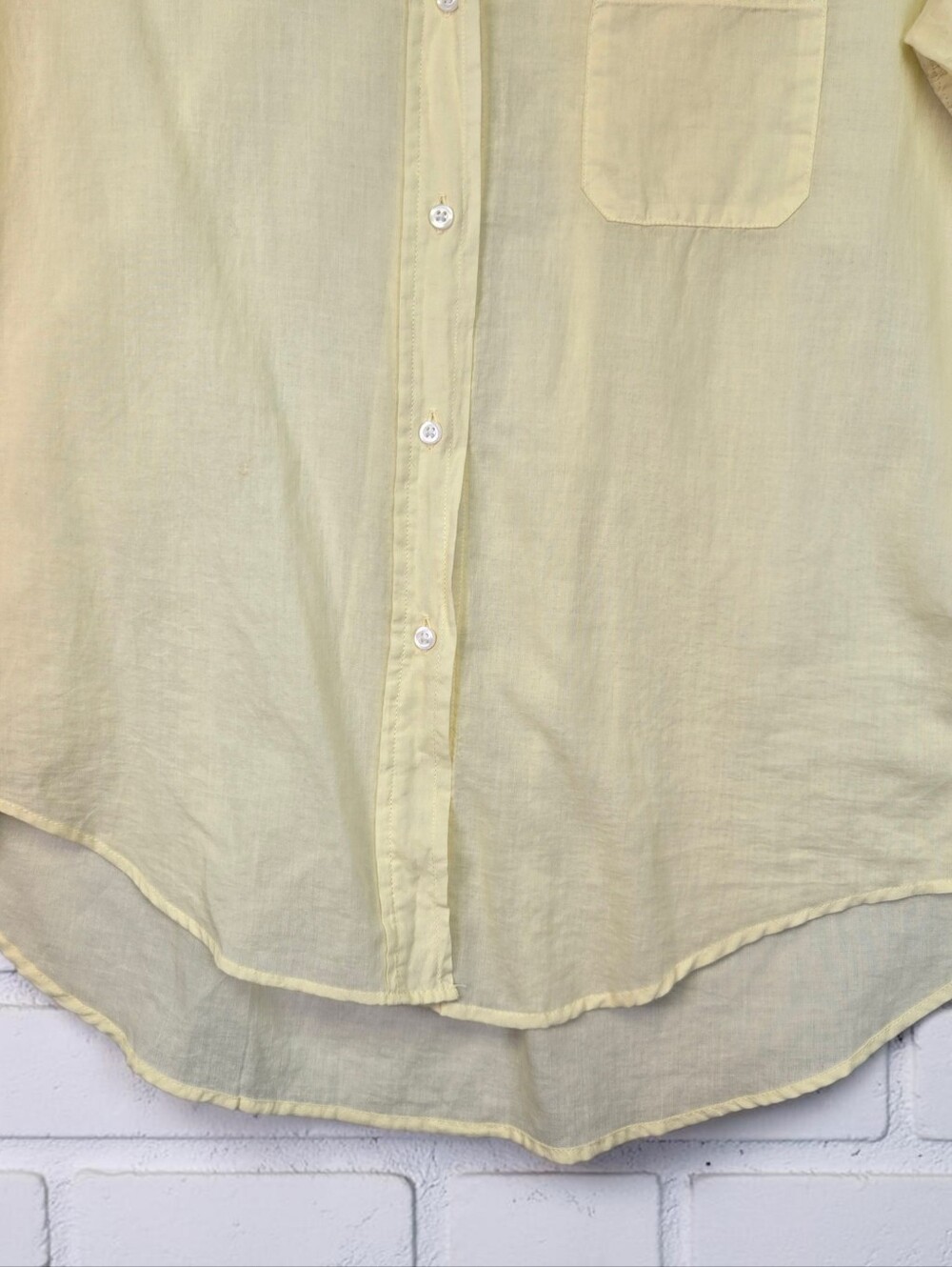Grayson The Hero Cotton Light Yellow Shirt Size 1 / Small By Frank & Eileen - Picture 8 of 15